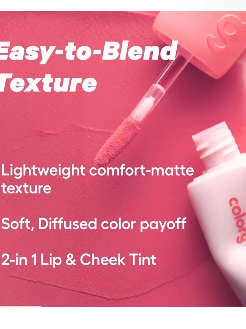 COLORGRAM NUDE BLUR TINT 01 SALMON BEIGE | K-Beauty, 2-in-1 Lip & Cheek